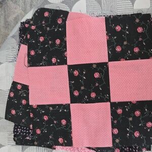Quilt, patchwork, craft cotton, floral, fabric squares
